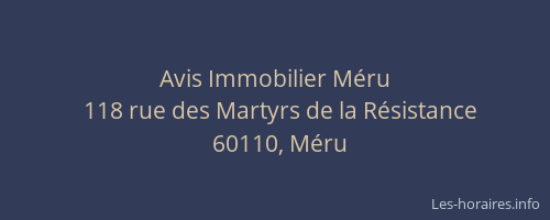 Avis Immobilier M&eacute;ru