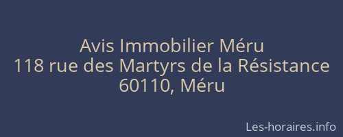 Avis Immobilier Méru