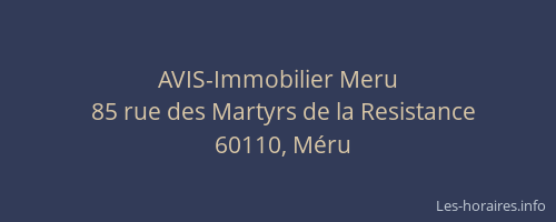 AVIS-Immobilier Meru