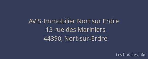 AVIS-Immobilier Nort sur Erdre