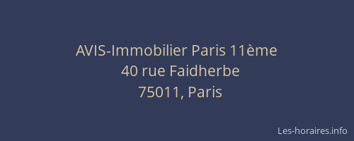 AVIS-Immobilier Paris 11ème