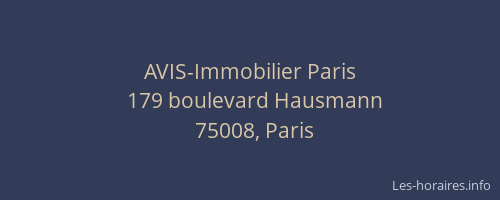AVIS-Immobilier Paris