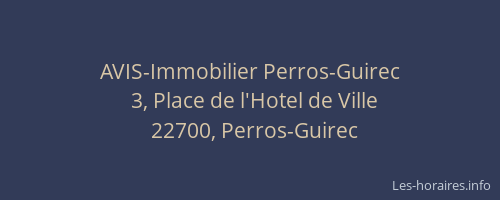 AVIS-Immobilier Perros-Guirec