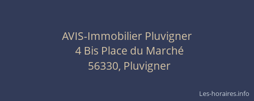 AVIS-Immobilier Pluvigner