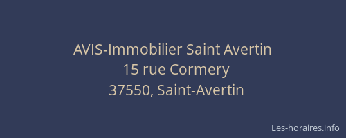 AVIS-Immobilier Saint Avertin