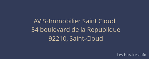 AVIS-Immobilier Saint Cloud