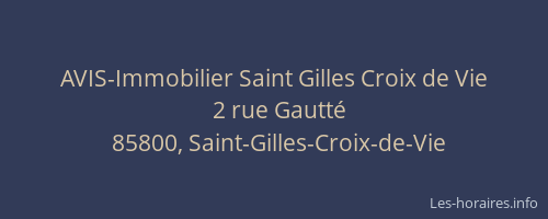 AVIS-Immobilier Saint Gilles Croix de Vie