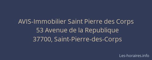AVIS-Immobilier Saint Pierre des Corps