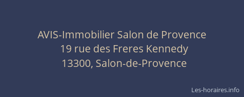 AVIS-Immobilier Salon de Provence