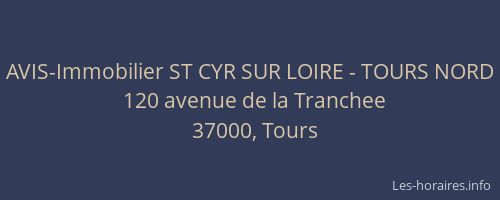 AVIS-Immobilier ST CYR SUR LOIRE - TOURS NORD