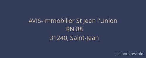 AVIS-Immobilier St Jean l'Union