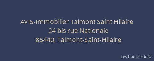 AVIS-Immobilier Talmont Saint Hilaire