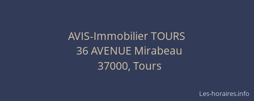 AVIS-Immobilier TOURS