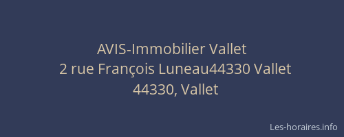 AVIS-Immobilier Vallet