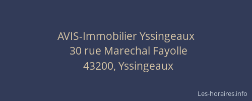 AVIS-Immobilier Yssingeaux