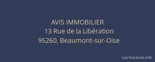 AVIS IMMOBILIER