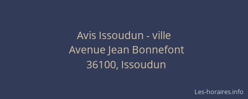 Avis Issoudun - ville