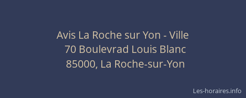 Avis La Roche sur Yon - Ville