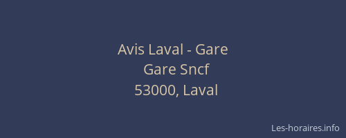 Avis Laval - Gare