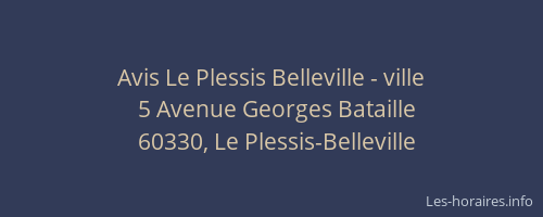 Avis Le Plessis Belleville - ville
