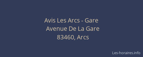 Avis Les Arcs - Gare