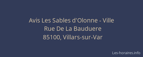Avis Les Sables d'Olonne - Ville