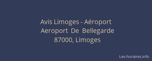 Avis Limoges - Aéroport