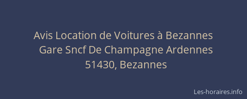 Avis Location de Voitures à Bezannes