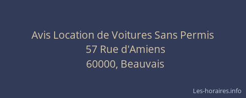 Avis Location de Voitures Sans Permis