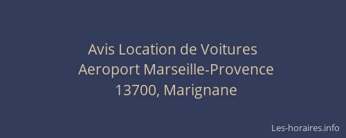 Avis Location de Voitures