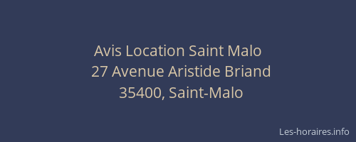 Avis Location Saint Malo