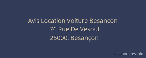 Avis Location Voiture Besancon