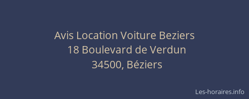 Avis Location Voiture Beziers