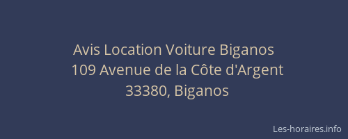 Avis Location Voiture Biganos