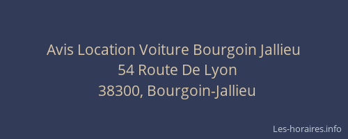 Avis Location Voiture Bourgoin Jallieu