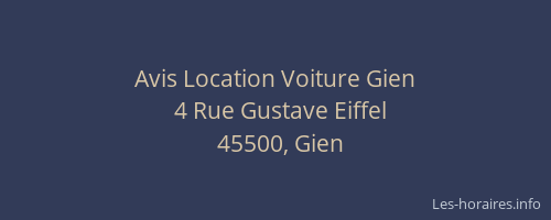 Avis Location Voiture Gien