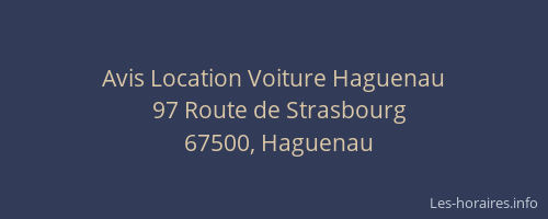 Avis Location Voiture Haguenau
