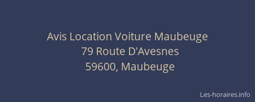 Avis Location Voiture Maubeuge