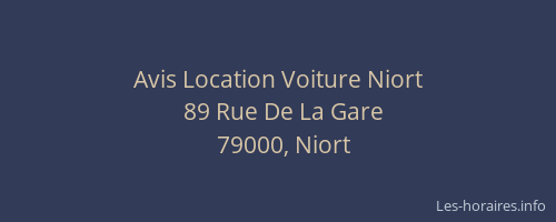 Avis Location Voiture Niort