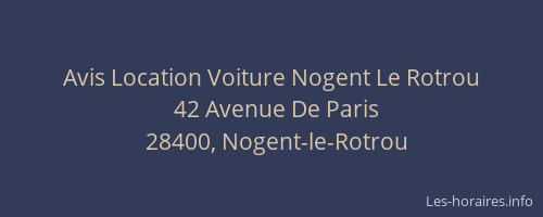 Avis Location Voiture Nogent Le Rotrou