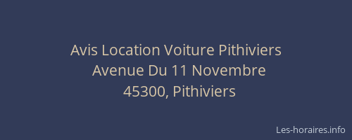 Avis Location Voiture Pithiviers