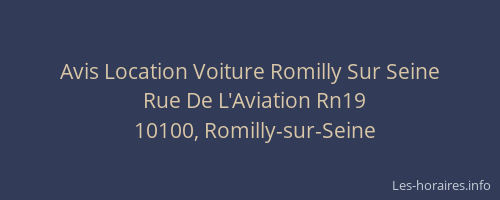Avis Location Voiture Romilly Sur Seine