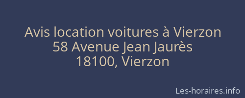 Avis location voitures à Vierzon