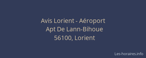 Avis Lorient - Aéroport