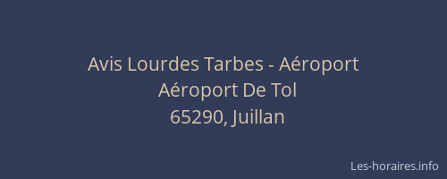 Avis Lourdes Tarbes - Aéroport