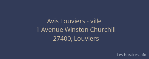 Avis Louviers - ville