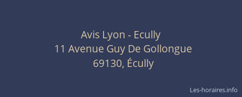Avis Lyon - Ecully
