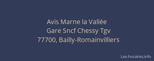 Avis Marne la Vallée