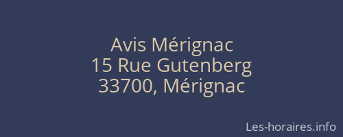 Avis Mérignac