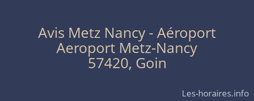 Avis Metz Nancy - Aéroport